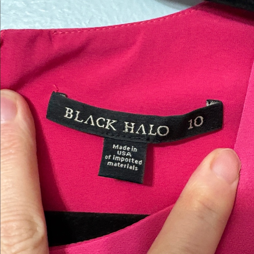 Black Halo Ivana Sheath Dress Hot Pink Size 10 - Picture 3 of 5